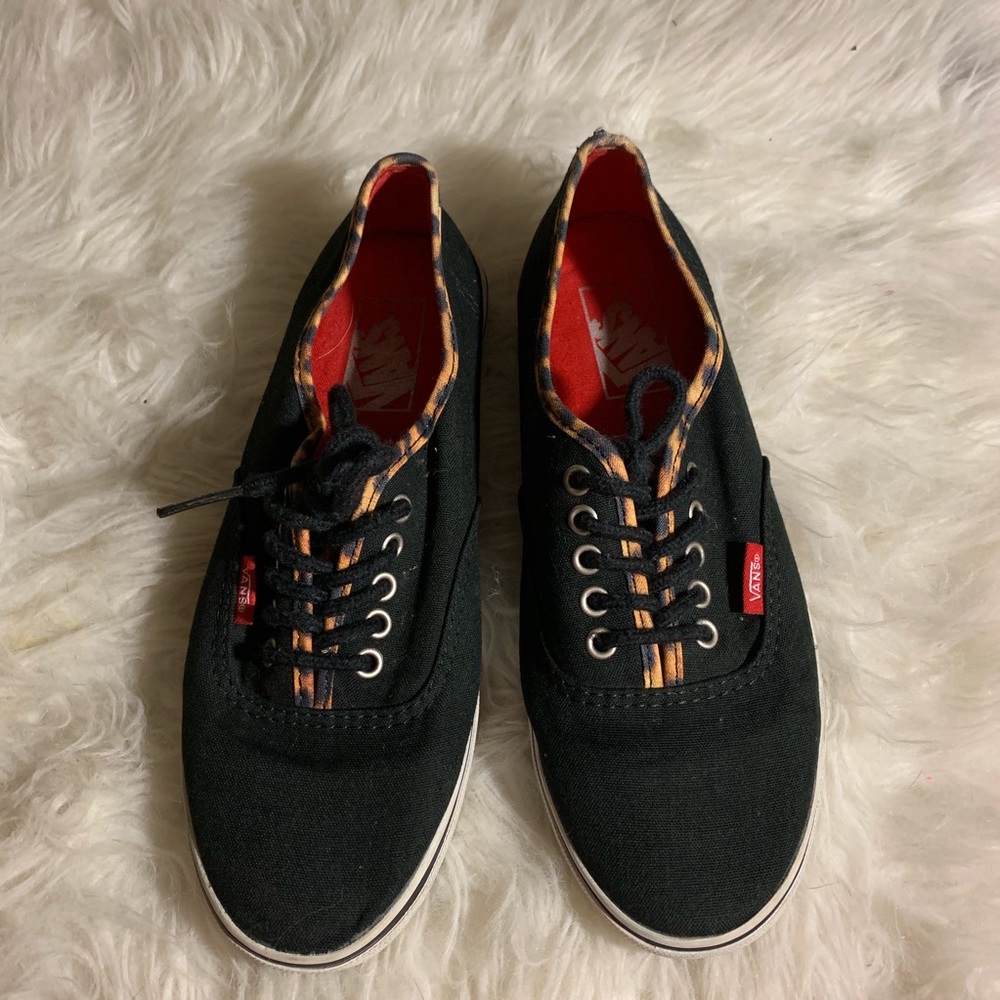Vans cheetah print and black